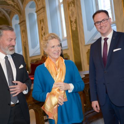 Stadtpräsident Henning Schumann, Liv Ullmann, Bürgermeister Jan Lindenau © Nordische Filmtage Lübeck / Christine Rudolf