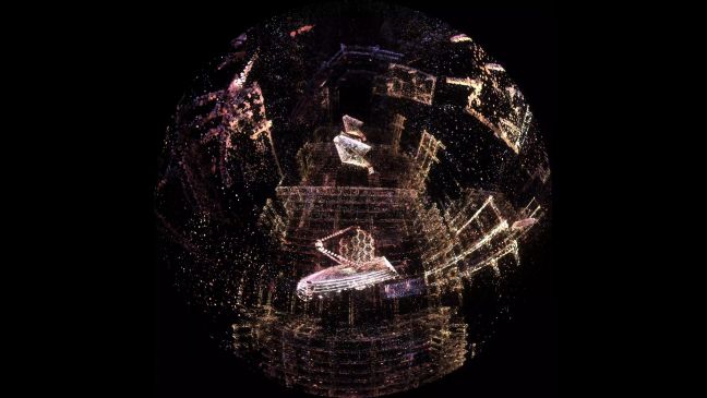 Satellitenschüssel aus Pixeln